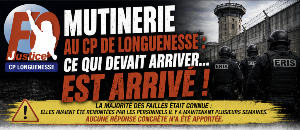 MUTINERIE AU CP DE LONGUENESSE : CE QUI DEVAIT ARRIVER… EST ARRIVÉ !