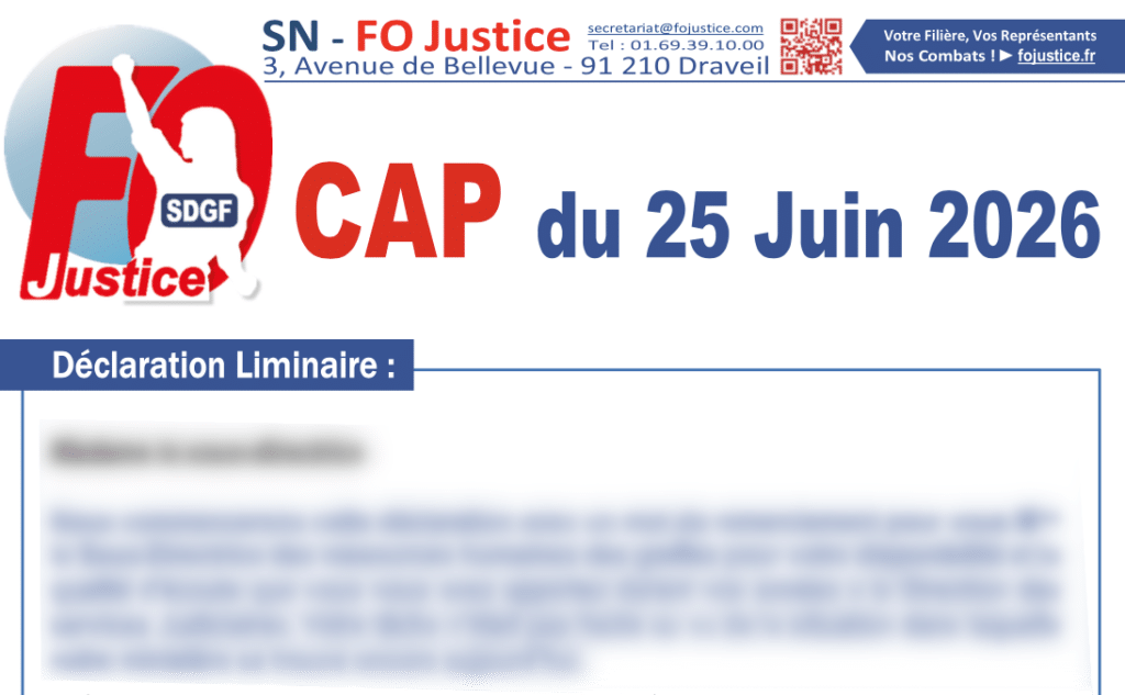 SDGF : CAP du 25 juin 2026