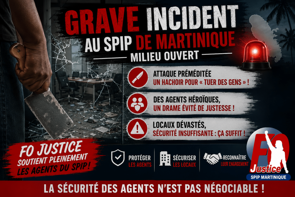 GRAVE INCIDENT au SPIP de Martinique Milieu Ouvert