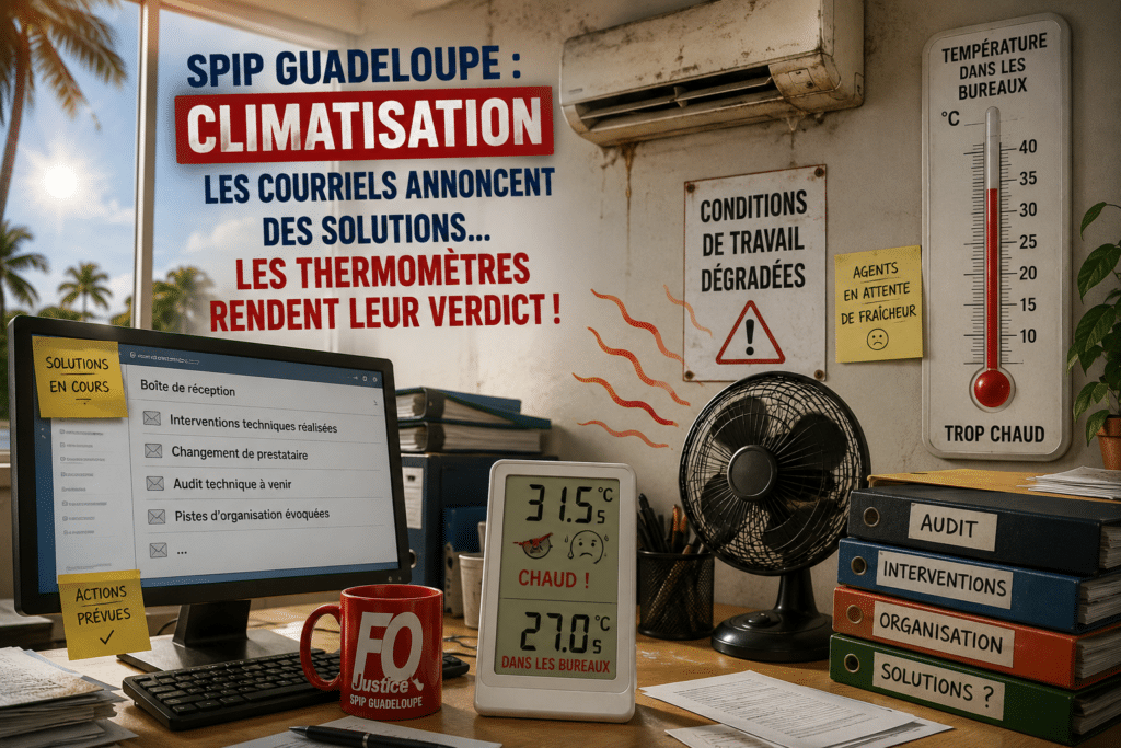 SPIP Guadeloupe : Climatisation – Les Courriels Annoncent des Solutions… Les Thermomètres Rendent leur Verdict !
