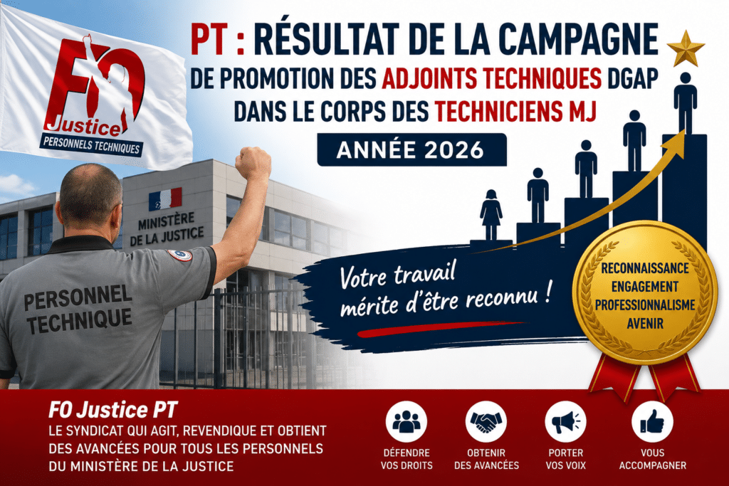 PT : Résultat de la Campagne de Promotion des Adjoints Techniques DGAP dans le Corps des Techniciens MJ – Année 2026