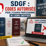 SDGF : Codes Autorisés Pour l’Examen Professionnel de Cadre Greffier