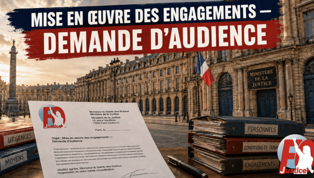 Mise en oeuvre des engagements et demande d’audience : Lettre ouverte au Garde des Sceaux