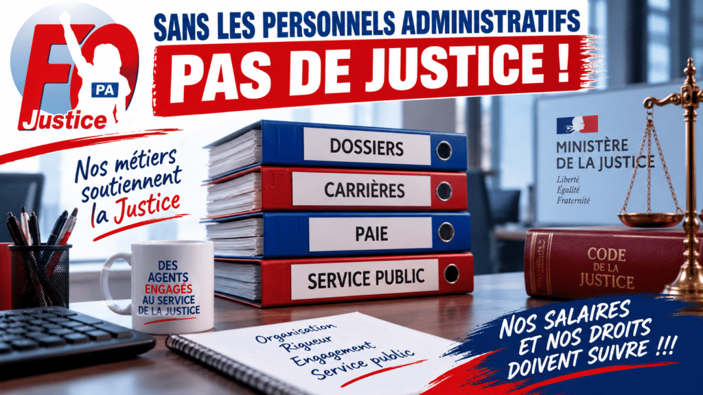 Sans les Personnels Administratifs, Pas de Justice !