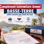 SDGF : Complément Indemnitaire Annuel – BASSE – TERRE  – Lettre Ouverte Aux Chefs de Cour