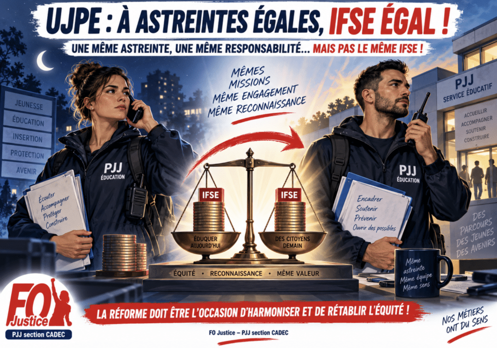 Réforme des UJPE : Profitons de cette réorganisation pour réparer une injustice !