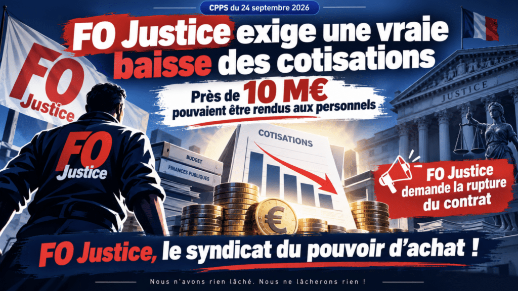 Mutuelle du Ministère e la Justice : FO Justice seul à la manoeuvre. Nous exigeons la rupture du contrat !