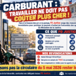 PA Grand-Est : Circulaire DGAFP du 5 mai 2026 sur la hausse des carburants. FO Justice exige une application immédiate sur le terrain ! Travailler ne doit pas coûter une fortune !