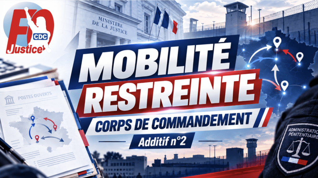 Mobilité restreinte Corps de Commandement : Liste des postes – Additif n°2