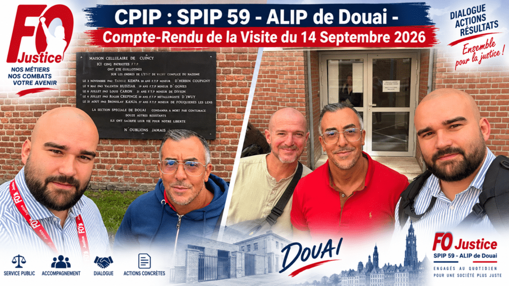 CPIP : SPIP 59 – ALIP de Douai – Compte-Rendu de la Visite du 14 Septembre 2026
