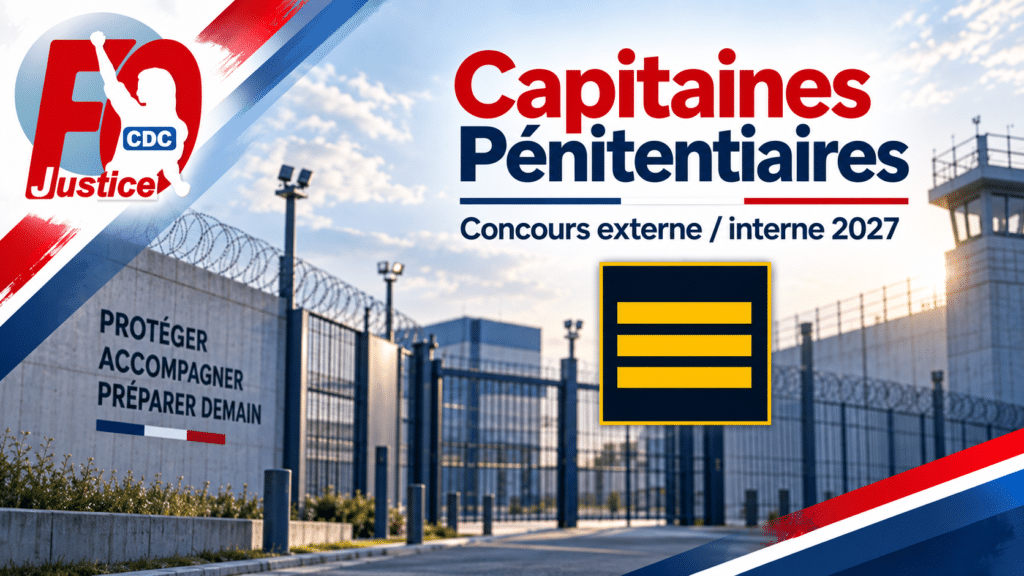 CAPITAINES PÉNITENTIAIRES – CONCOURS Externe / Interne Session 2027
