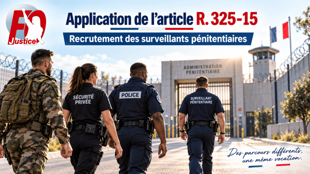 Application des dispositions de l’article R325-15 du Code général de la fonction publique au recrutement des surveillants pénitentiaires. Lettre Ouverte au Garde des Seaux, Gérald DARMANIN