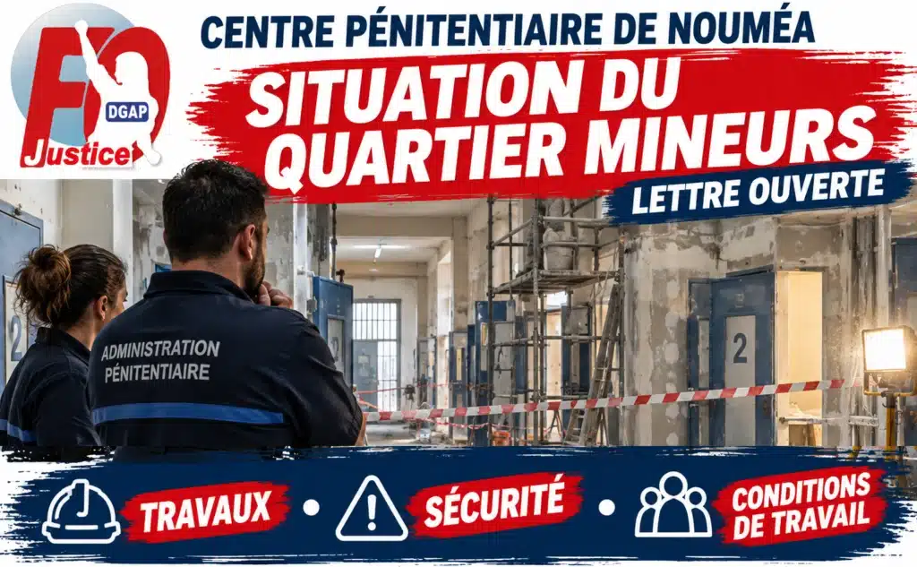 DGAP : Situation du Quartier Mineurs du Centre Pénitentiaire de Nouméa – Lettre Ouverte au Directeur Général de l’Administration Pénitentiaire