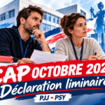 PJJ – PSY : CAP Octobre 2026 – Déclaration Liminaire