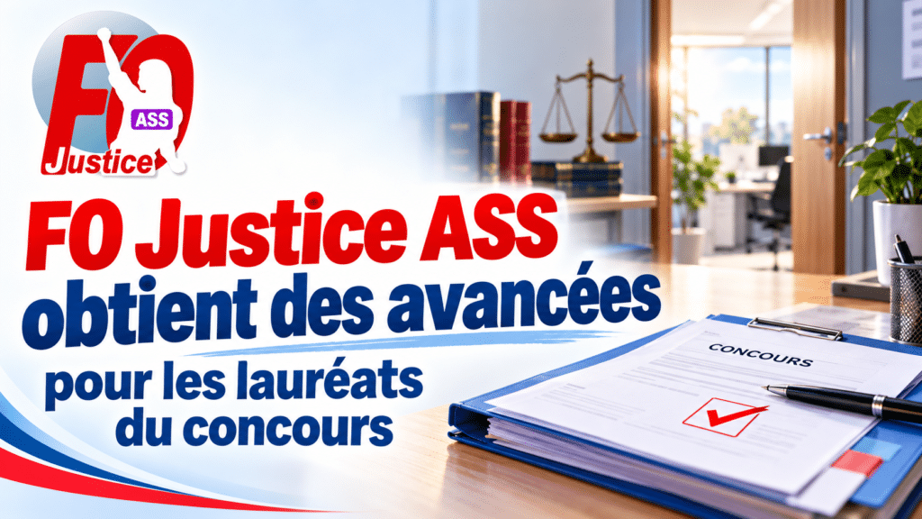 FO Justice ASS Obtient des Avancées pour les Lauréats du Concours – Félicitations à la Nouvelle Promotion !