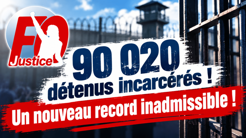 90.020 Détenus Incarcérés ! Un Nouveau Record Inadmissible !