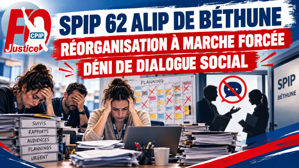 SPIP 62 ALIP de Béthune – Réorganisation à Marche Forcée et Déni de Dialogue Social
