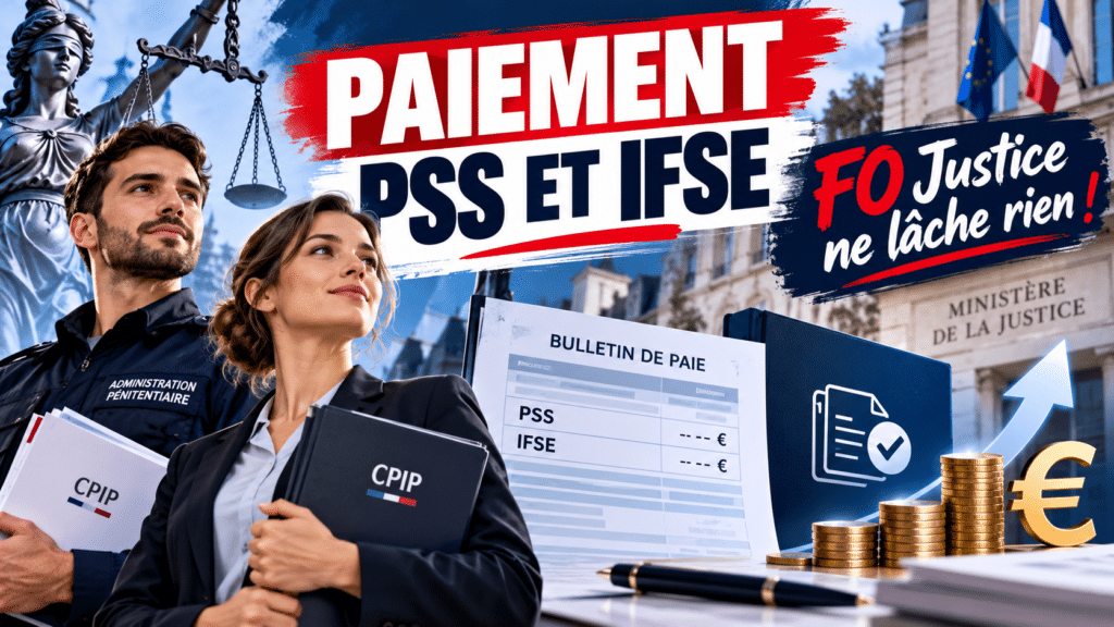 CPIP : Paiement PSS et IFSE – FO Justice ne Lâche Rien !