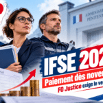 IFSE 2026 : FO Justice exige un paiement dès le mois de novembre !